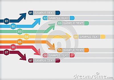 Vector flow chart template Vector Illustration