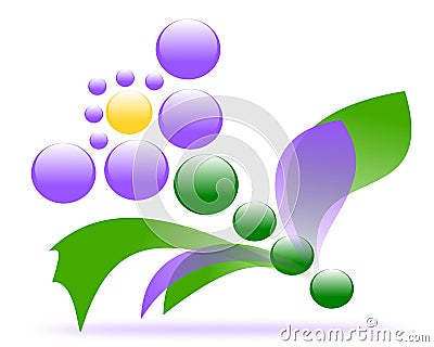 Vector drawing of a flower in a filet background. Vector Illustration