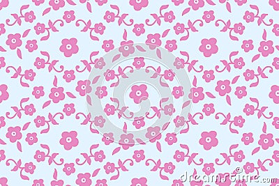 Vector flower seamless pattern background. Elegant texture for backgrounds. Vector Illustration