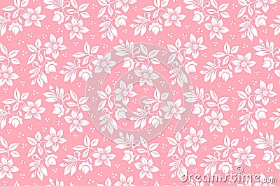 Vector flower seamless pattern background. Elegant texture for backgrounds. Vector Illustration