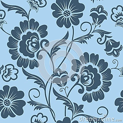 Vector flower seamless pattern element. Elegant texture for backgrounds. Classical luxury old fashioned floral ornament Vector Illustration