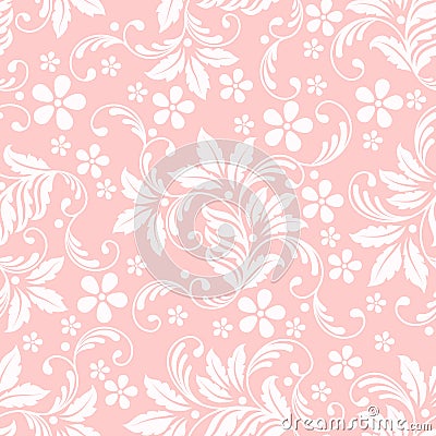 Vector flower seamless pattern element. Elegant texture for backgrounds. Classical luxury old fashioned floral ornament Vector Illustration
