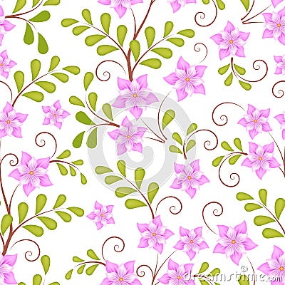 Vector flower seamless pattern element. Elegant texture for backgrounds. Vector Illustration