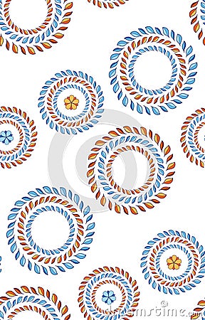 Vector flower seamless pattern. Vector Illustration