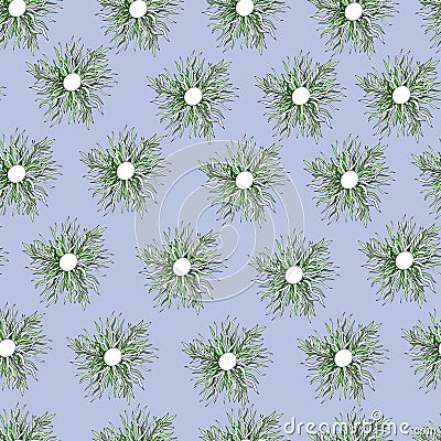 Vector flowers ornament on a blue background Vector Illustration