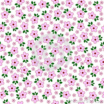 Vector flowers seamless patter. flowers background. Vector Illustration