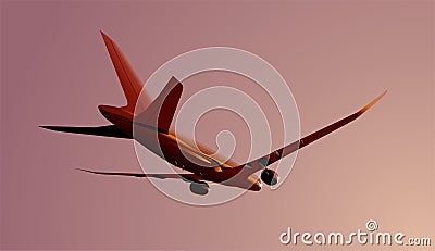 Vector flying DreamLiner Vector Illustration