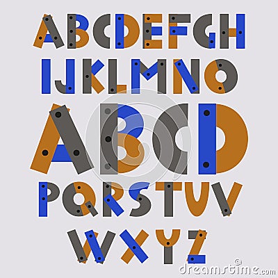 Vector of font and alphabet Vector Illustration