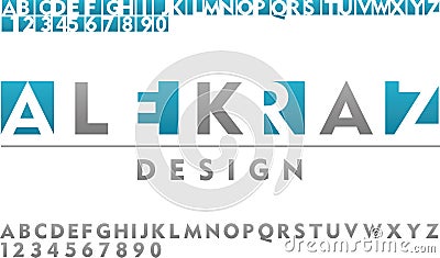 Vector font type for logo design Vector Illustration