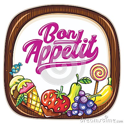 Vector food frame series Vector Illustration