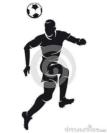 Vector football (soccer) player silhouette Vector Illustration