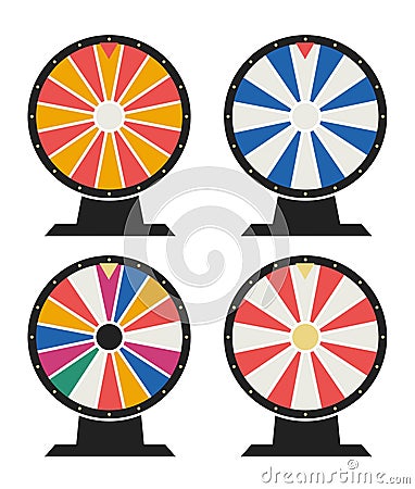 vector fortune wheel. spinning lottery wheel Vector Illustration