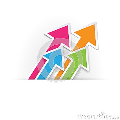 Vector Four arrows pointing up Vector Illustration