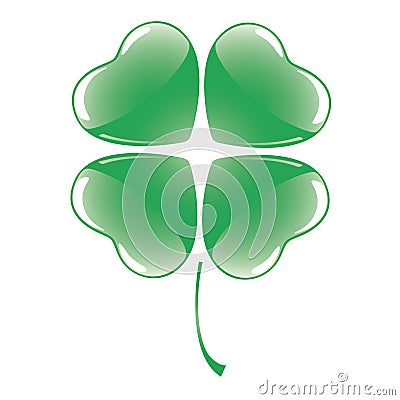 Vector Four Leaf Clover Vector Illustration