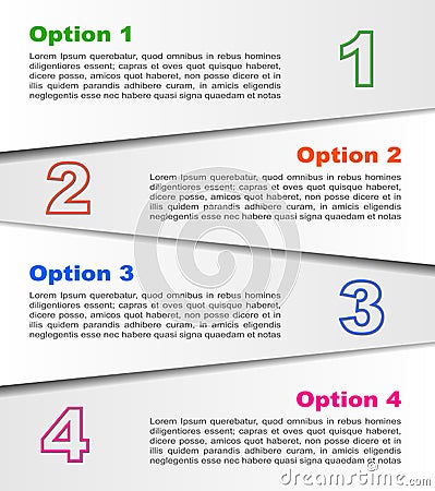 Vector four options background Vector Illustration