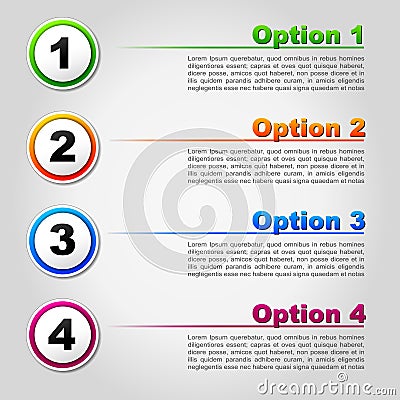 Vector four options concept Vector Illustration