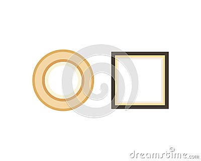 Vector frame gallery set collection. Rectangular and square art framework isolated. Vector Illustration