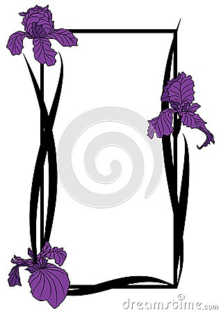 Vector frame with irises Vector Illustration