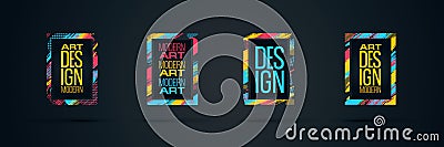 Vector frame for text Modern Art graphics for hipsters Vector Illustration