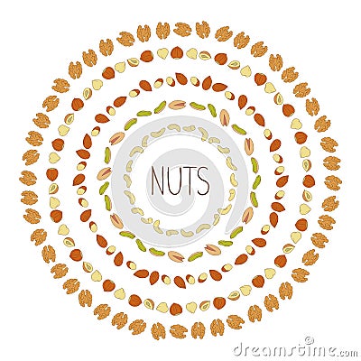 Vector frames with nuts Vector Illustration