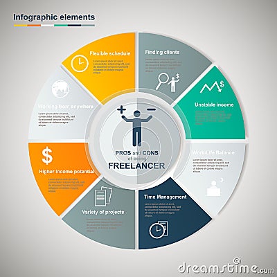 Vector freelance infographics Vector Illustration