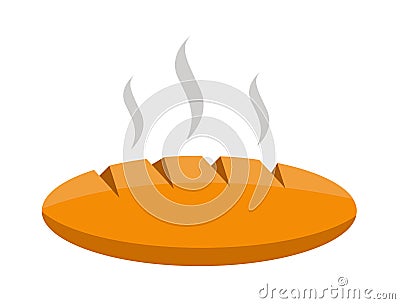 Vector french bread icon Vector Illustration