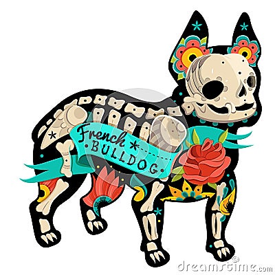 Vector French Bulldog Vector Illustration