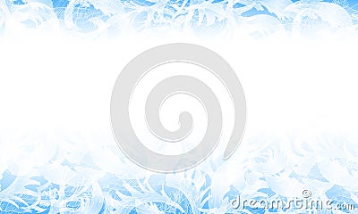 Vector frost glass pattern. Winter blue background. Vector Illustration