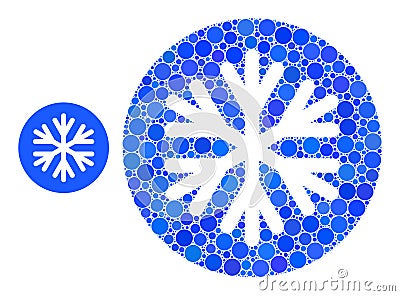 Vector Frost Mosaic of Dots Vector Illustration