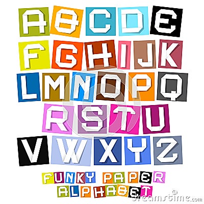 Vector Funky Alphabet Vector Illustration