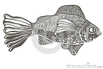 Vector Funky Fish Vector Illustration