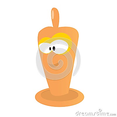 Vector Funny condom character isolated on white Vector Illustration