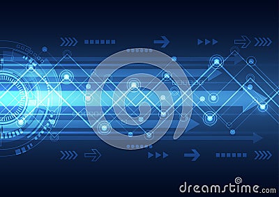 Vector future network telecom technology, abstract background Vector Illustration