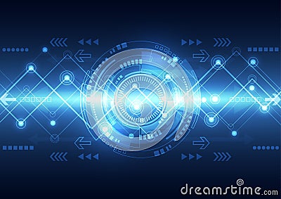 Vector future network telecom technology, abstract background Vector Illustration