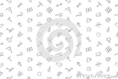 Vector Garden pattern. Garden seamless background Vector Illustration