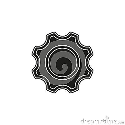 vector gear - cog icon - settings symbol, industrial element isolated Stock Photo