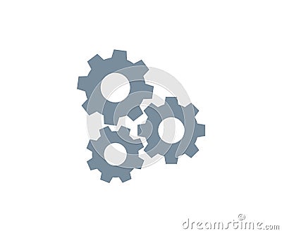 Vector gear icon wheel cog. Cogwheel machine engine gear symbol technology Vector Illustration