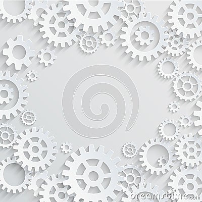 Vector gears and cogs abstract background Vector Illustration