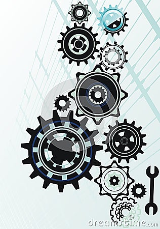 Vector gears collection Stock Photo