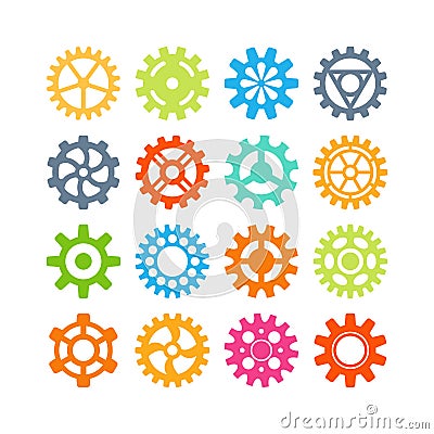 Vector gears icons set. Stock Photo