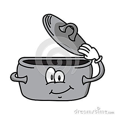 Vector Gentleman Cartoon Pot Character Stock Photo