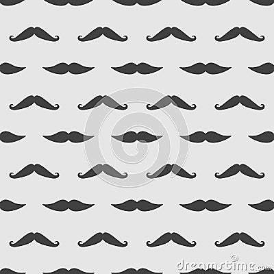 Vector gentleman mustache seamless pattern Vector Illustration