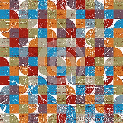 Vector geometric colorful textile abstract seamless pattern, jolly carpet tiles. Vector Illustration
