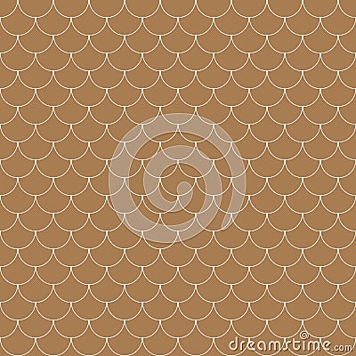 Vector geometric fish scales chinese seamless pattern. Wavy roof tile background Vector Illustration