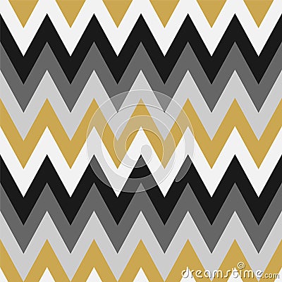 Vector geometric seamless chevron pattern. Retro abstract colorful striped background. Creative repeatable zigzag Vector Illustration