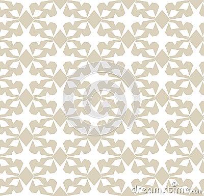 Vector geometric seamless pattern. Elegant gold and white ornament background Vector Illustration