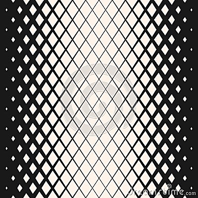 Vector geometric halftone seamless pattern with fading rhombuses. Hipster fashion design. Vector Illustration