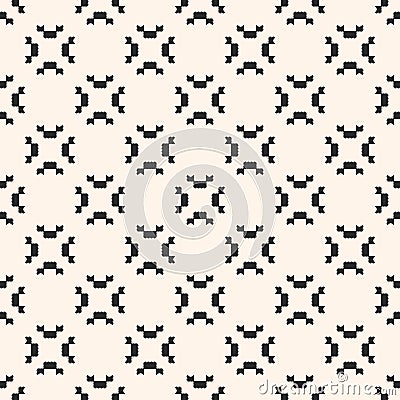 Vector geometric seamless pattern. Ornamental tribal texture with small jagged shapes, angular figures. Vector Illustration