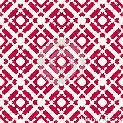 Vector geometric seamless pattern. Red and white Christmas holiday background Vector Illustration