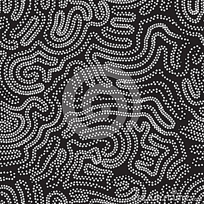 Vector geometric seamless pattern. Repeating abstract dots Vector Illustration